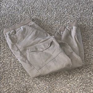 Men’s khaki joggers. Not sweatpants material